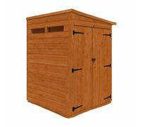 Buttercup Farm 4x4 Flex Pent Security Doubel Door 12mm Flex - L123.8 x W115 x H203 cm in Burnt Orange Buttercup Farm Burnt Orange