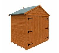 Buttercup Farm 4X6 Flex Apex Bike Shed 12mm Flex - L123.8 X W175 X H195.3 Cm - Solid Wood/softwood/pine - Burnt Orange