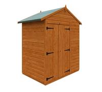 Buttercup Farm 4X6 Flex Apex Double Door Windowless 12mm Flex - L123.8 X W175 X H213.5 Cm - Solid Wood/softwood/pine - Burnt Orange