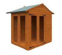 Buttercup Farm 4X6 Flex Apex Full Pane Summerhouse 12mm Flex - L123.8 X W175 X H23.32 Cm - Solid Wood/softwood/pine - Burnt Orange