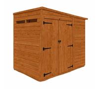 Buttercup Farm 4x6 Flex Pent Security Doubel Door 12mm Flex - L123.8 x W175 x H203 cm in Burnt Orange Buttercup Farm Burnt Orange