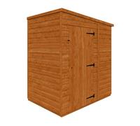 Buttercup Farm 4X6 Flex Pent Windowless 12mm Flex - L123.8 X W175 X H203 Cm - Solid Wood/softwood/pine - Burnt Orange