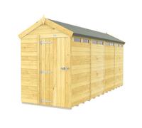 Buttercup Farm 5 X 16 Feet Apex Security Shed - Single Door - Wood - L472 X W147 X H217 Cm
