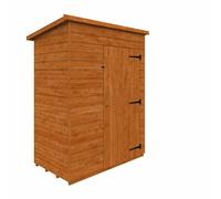 Buttercup Farm 5 X 3 Feet Toolshed 12mm Shed - Solid Wood/softwood/pine - L145 X W85 X H204.1 Cm - Burnt Orange