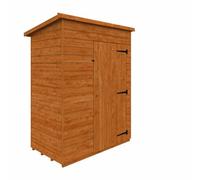 Buttercup Farm 5 X 3 Feet Toolshed 12mm Shed - Solid Wood/softwood/pine - L145 X W85 X H204.1 Cm - Burnt Orange
