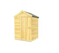 Buttercup Farm 5 X 4 Feet Apex Shed - Single Door Without Windows - Wood - L127 X W147 X H217 Cm