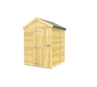 Buttercup Farm 5 x 5 Feet Apex Shed - Single Door W/O Windows - L158 x W147 x H217 cm in Brown Buttercup Farm Brown