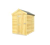 Buttercup Farm 5 X 6 Feet Apex Shed - Single Door Without Windows - Wood - L187 X W147 X H217 Cm