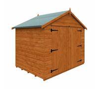 Buttercup Farm 5 X 7 Feet Apex Compact 12mm Shed - Solid Wood/softwood/pine - L145 X W205 X H190.8 Cm - Burnt Orange