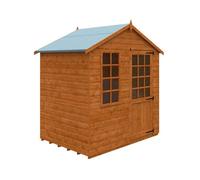 Buttercup Farm 5 X 7 Feet Simple Summer Room 12mm Shed - Solid Wood/softwood/pine - L145 X W205 X H236.7 Cm - Burnt Orange