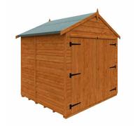 Buttercup Farm 5X6 Flex Apex Bike Shed 12mm Flex - L158.8 X W175 X H195.3 Cm - Solid Wood/softwood/pine - Burnt Orange