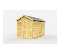 Buttercup Farm 6 x 12 Feet Apex Shed - Double Door W/O Window - L358 x W175 x H217 cm in Brown Buttercup Farm Brown