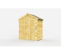 Buttercup Farm 6 X 4 Feet Apex Shed - Single Door Without Windows - Wood - L127 X W175 X H217 Cm