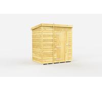 Buttercup Farm 6 X 4 Feet Pent Shed - Single Door Without Windows - Wood - L118 X W185 X H201 Cm