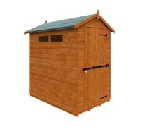 Buttercup Farm 6 X 4 Feet Security Apex 12mm Shed - Solid Wood/softwood/pine - L175 X W115 X H203.9 Cm - Burnt Orange