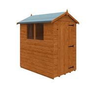 Buttercup Farm 6 X 4 Feet Super Apex 12mm Shed - Solid Wood/softwood/pine - L175 X W115 X H203.9 Cm - Burnt Orange