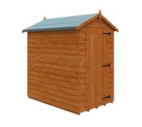 Buttercup Farm 6 X 4 Feet Value Apex 9mm Shed - Solid Wood/softwood/pine - L175 X W115 X H203.9 Cm - Burnt Orange