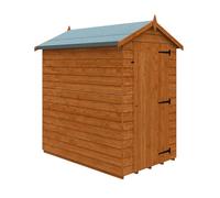 Buttercup Farm 6 x 4 Feet Value Apex 9mm Shed - Solid Wood/Softwood/Pine in Burnt Orange Buttercup Farm Burnt Orange