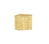 Buttercup Farm 6 X 5 Feet Pent Shed - Single Door Without Windows - Wood - L147 X W185 X H201 Cm