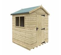 Buttercup Farm 6 X 6 Feet Apex Premier 16mm Shed - Solid Wood/softwood/pine - L175 X W175 X H242.3 Cm - Green
