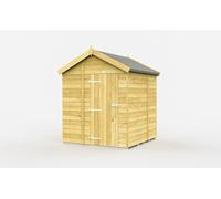 Buttercup Farm 6 x 6 Feet Apex Shed - Single Door W/O Windows - L187 x W175 x H217 cm in Brown Buttercup Farm Brown