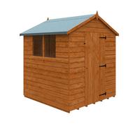 Buttercup Farm 6 X 6 Feet Budget Apex 9mm Shed - Solid Wood/softwood/pine - L175 X W175 X H217.9 Cm - Burnt Orange