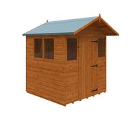 Buttercup Farm 6 X 6 Feet Cabin 12mm Shed - Solid Wood/softwood/pine - L175 X W175 X H229.7 Cm - Burnt Orange