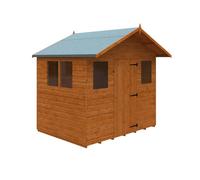 Buttercup Farm 6 X 8 Feet Cabin 12mm Shed - Solid Wood/softwood/pine - L175 X W235 X H243.7 Cm - Burnt Orange