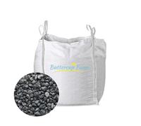 Buttercup Farm 60-100mm Black Round And Oval Pebbles - Premium Aggregate Bulk Bag - 850 Kilos