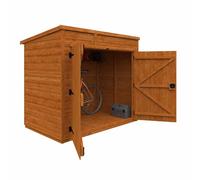 Buttercup Farm 6x4 Flex Pent Bike Store 12mm Flex - L183.8 x W115 x H179.1 cm in Burnt Orange Buttercup Farm Burnt Orange