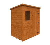 Buttercup Farm 6X4 Super Pent 12mm Shed - L175 X W115 X H204.1 Cm - Solid Wood/softwood/pine - Burnt Orange