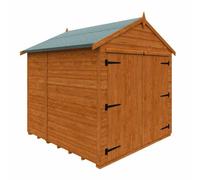 Buttercup Farm 6X6 Flex Apex Bike Shed 12mm Flex - L183.8 X W175 X H195.3 Cm - Solid Wood/softwood/pine - Burnt Orange