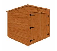 Buttercup Farm 6x6 Flex Pent Bike Store 12mm Flex - L183.8 x W175 x H179.1 cm in Burnt Orange Buttercup Farm Burnt Orange