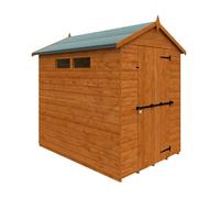 Buttercup Farm 7 X 5 Feet Security Apex 12mm Shed - Solid Wood/softwood/pine - L205 X W145 X H210.9 Cm - Burnt Orange