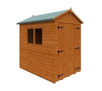 Buttercup Farm 7 X 5 Feet Workshop 12mm Shed - Solid Wood/softwood/pine - L205 X W145 X H233.5 Cm - Burnt Orange