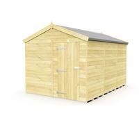 Buttercup Farm 8 X 12 Feet Apex Shed - Single Door Without Windows - Wood - L358 X W231 X H217 Cm