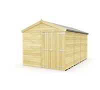 Buttercup Farm 8 x 13 Feet Apex Shed - Double Door W/O Window - L387 x W231 x H217 cm in Brown Buttercup Farm Brown