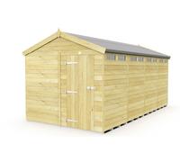 Buttercup Farm 8 X 16 Feet Apex Security Shed - Single Door - Wood - L472 X W231 X H217 Cm