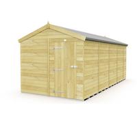 Buttercup Farm 8 X 17 Feet Apex Shed - Single Door Without Windows - Wood - L503 X W231 X H217 Cm