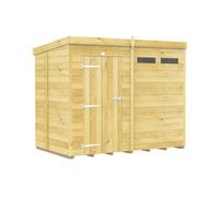 Buttercup Farm 8 X 5 Feet Pent Security Shed - Single Door - Wood - L147 X W243 X H201 Cm