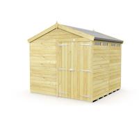 Buttercup Farm 8 X 6 Feet Apex Security Shed - Double Door - Wood - L187 X W231 X H217 Cm