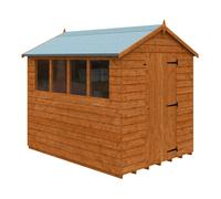 Buttercup Farm 8 X 6 Feet Budget Apex 9mm Shed - Solid Wood/softwood/pine - L235 X W175 X H217.9 Cm - Burnt Orange