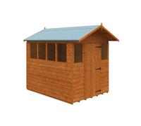Buttercup Farm 8 X 6 Feet Cabin 12mm Shed - Solid Wood/softwood/pine - L235 X W175 X H229.7 Cm - Burnt Orange