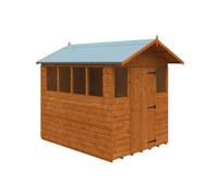 Buttercup Farm 8 X 6 Feet Cabin 12mm Shed - Solid Wood/softwood/pine - L235 X W175 X H229.7 Cm - Burnt Orange