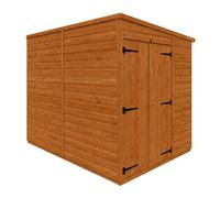 Buttercup Farm 8 x 6 Feet Flex Pent Double Door Windowless 12mm Flex in Burnt Orange Buttercup Farm Burnt Orange
