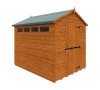 Buttercup Farm 8 X 6 Feet Security Apex 12mm Shed - Solid Wood/softwood/pine - L235 X W175 X H217.9 Cm - Burnt Orange