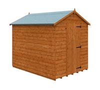 Buttercup Farm 8 X 6 Feet Value Apex 9mm Shed - Solid Wood/softwood/pine - L235 X W175 X H217.9 Cm - Burnt Orange