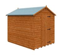 Buttercup Farm 8 X 6 Feet Value Apex 9mm Shed - Solid Wood/softwood/pine - L235 X W175 X H217.9 Cm - Burnt Orange