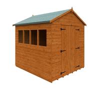 Buttercup Farm 8 X 7 Feet Workshop 12mm Shed - Solid Wood/softwood/pine - L235 X W205 X H247.5 Cm - Burnt Orange