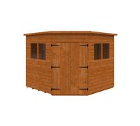 Buttercup Farm 8 X 8 Feet Corner Shed 12mm Shed - Solid Wood/softwood/pine - L235 X W235 X H209 Cm - Burnt Orange